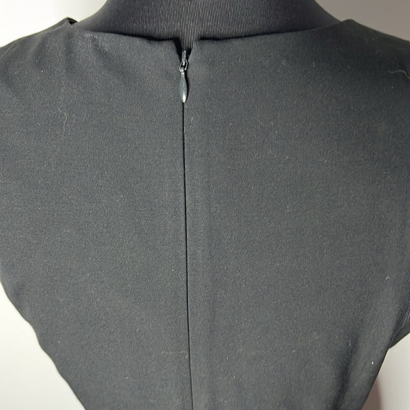 ANN TAYLOR Black Sleeveless V Neck Sheath Dress Size 8 - Picture 8 of 11